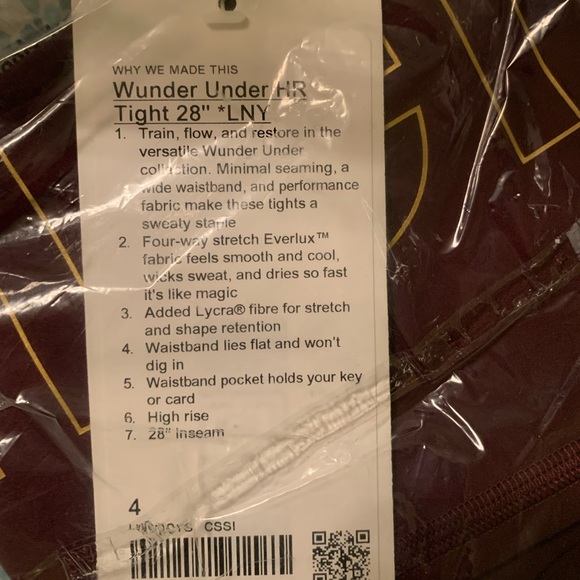 Lululemon Wunder Under HR Tight 28” LNY - Picture 6 of 6